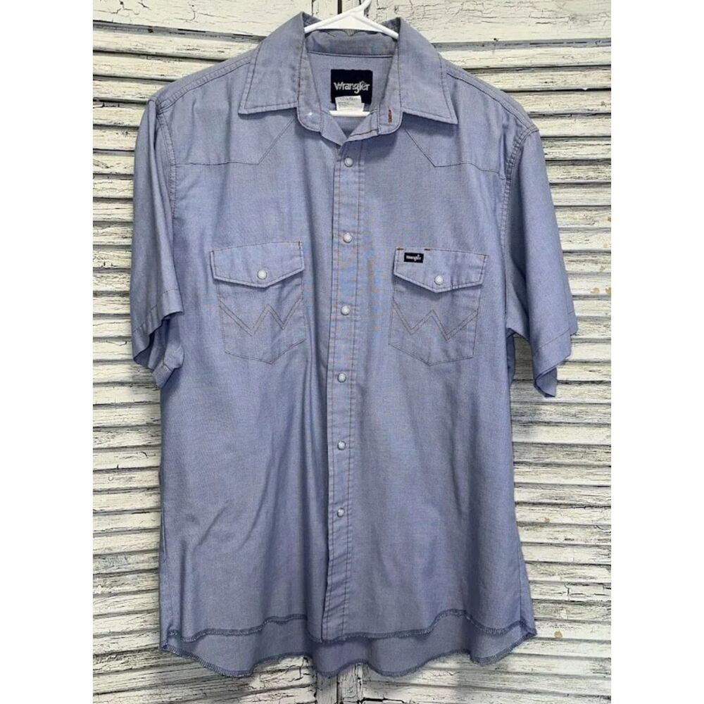 Vintage Men's Wrangler Pearl Snap Shirt Size Medium